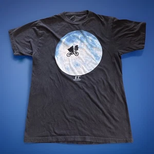 ET T-Shirt Herren L Schwarz Large Retro Alien Film Grafik Alltag Freizeit - Bild 1 von 10