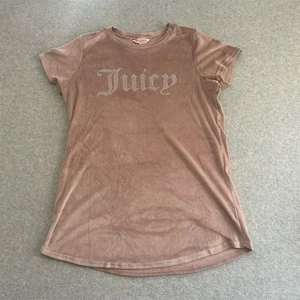 Juicy Couture Women's Pink Velour Sleepshirt L Rhinestone Accents - Picture 1 of 5