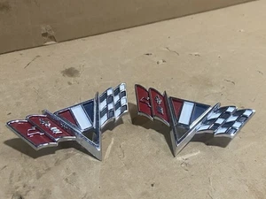 GM 3840318 Front Fender Emblem -- LOT OF 2 -- 1964-1967 Chevy -- NOS OEM - Picture 1 of 8