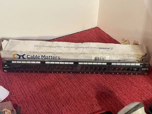 Cable Matters 180011-CAT6 24 ports montage en rack ou panneau de brassage mural - Photo 1/4
