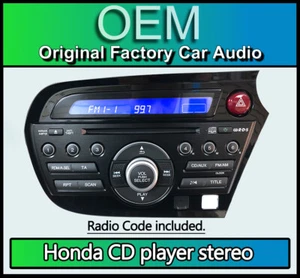 Honda Insight CD player radio stereo, Honda 39100-TM8-E03, car headunit + Hazard - Picture 1 of 4