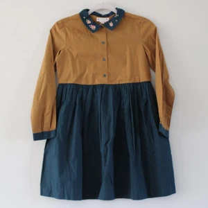 NWT Bonpoint Brode Main Girls Fatine Dress Long Sleeve Floral Embroidered 12 - Picture 1 of 7