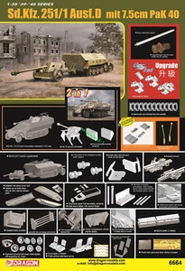 DRAGON 6664 1/35 Sd.Kfz.251/1 Ausf.D & Pak40 2in1 Upgrade Model Kit - Picture 1 of 2
