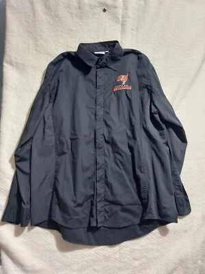 Chef Works Buccaneers BUTTON SHIRT Mens Size XL Black Long Sleeve STADIUM ISSUED - Image 1 of 4