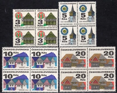 2082 - CZECHOSLOVAKIA 1972 - Old Buildings - MNH Block of 4 - Image 1 of 2