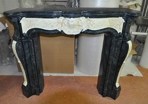 Revestimiento barroco de chimenea "color jaspeado" borde de chimenea chimenea ancho 140 cm n.º 127 - Imagen 1 de 4