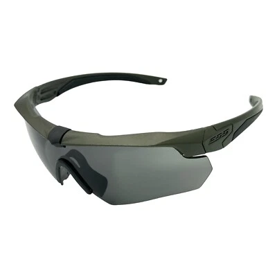 ESS Crossbow Stealth Olive Smoke Grey Lens Z87 Eyeshield Safety Sunglasses - Image 1 of 4