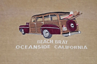 Vintage T-Shirt Beach Brat Oceanside California Size XL 90s Fruit Loom Made USA - Image 1 of 4