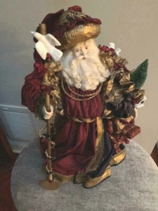 Vintage einzigartige geraubte Pappmaché St. Nick Figur 21 Zoll - Bild 1 von 5