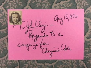 Virginia Vale - Blonde Comet - Bullet Code - Stage to Chino - Autographed 1976 - Picture 1 of 2