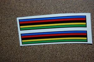 World Champion stripes X 2 foil decals , stickers 18X100mm - Picture 1 of 2