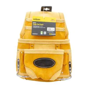 Rolson Single Tool Pouch Made From Nubeck Leather Smooth Rivets Nylon Threads - Picture 1 of 3