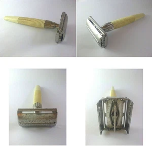 Rasoio Gillette Vintage 1960 Slim Twist Sicurezza Aperto La Farfalla Made in ... - Foto 1 di 10