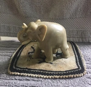 Carved Soapstone Elephant - Picture 1 of 5