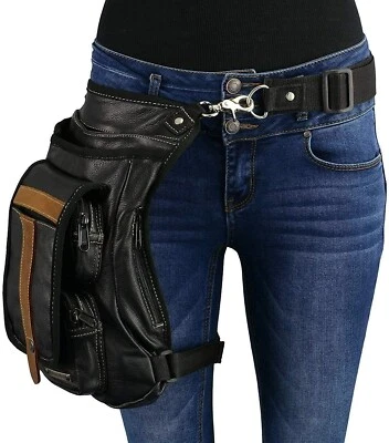 Bolso/cartera Milwaukee Performance Oceal & Carry de cuero negro y tostado para el muslo Foto 1 de 4