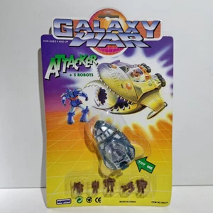 GALAXY WAR ATTACKER STARSHIP SPACE ROBOTS EUGENE HINSTAR MIGHTY MAX green 2 - Picture 1 of 7