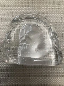 Stunning Cut Lead Crystal Glass OWL BIRD Ornament Paperweight 9cm Tall - Picture 1 of 12