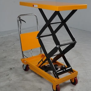APOLLOLIFT Foot Operated Manual Hydraulic Double Scissors Lift Table Cart 770lbs - Picture 1 of 7