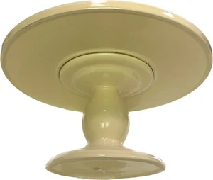 "Plato de cerámica con soporte para pasteles pedestal con patas color crema 12"" de ancho x 5 3/4"" de alto nuevo" - Imagen 1 de 6