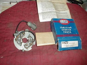 NOS 1933-54 DUAL POINT DISTRIBUTOR BREAKER PLATE 6 CYLS CHEVY NASH PACKARD GMC - Picture 1 of 1