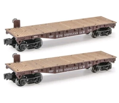 2 PACK - O Gauge 10-1/2" Flat Cars - PENNSYLVANIA - New Item - Never Ran - Image 1 of 3