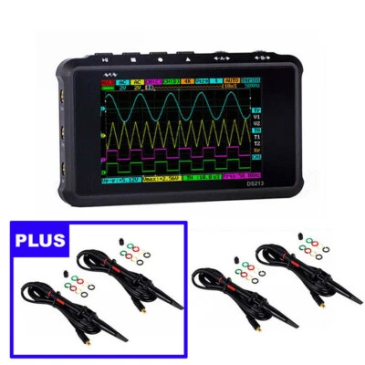 Handheld Digital Mini Oscilloscope DS213 DSO213 (+4 PROBES) Portable PocketSize - Image 1 of 4