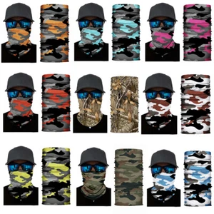 Hunting Face Shield Tube Mask Bandana Neck Scarf Headwear Mask Camo Nature Bush - Picture 1 of 22