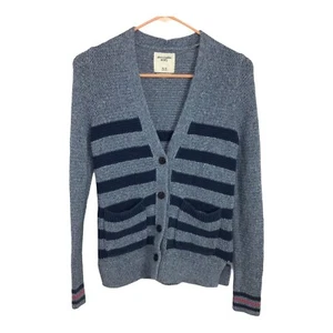 Girl's Abercrombie Kids Chunky Cardigan Sweater Sz 15/16 Striped Casual - Bild 1 von 4
