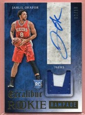 JAHLIL OKAFOR Duke 2015/16 Panini Excalibur Rookie Rampage Auto Patch RC /10 SP