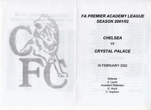 Youth Chelsea v Crystal Palace U19 FA Prem Academy League 16.2.2002 - Picture 1 of 2