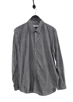 Moschino Black Logo Throughout Printed Shirt - LARGE - 42 IT - 16.5 - Image 1 of 4