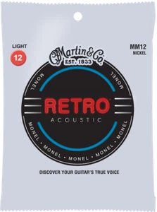 Cuerdas de guitarra acústica Martin Retro 12-54 Light Monel MM12 - Imagen 1 de 2