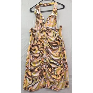 Rue21 Brown Button Down Collar Dress Young Adult Plus Size 4X Women Casual New 2 - Picture 1 of 12