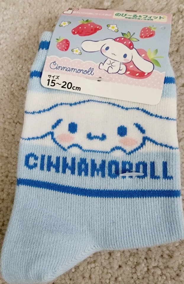 Sanrio Cinnamon roll Hello Kitty Socks Toddler Girl Japan New 18-24m - Image 1 of 1