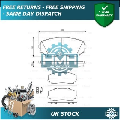 Fits Mitsubishi L 200 2014-2024 Mazda CX-7 2007-2013 HMH Front Brake Pads Set - Image 1 of 4