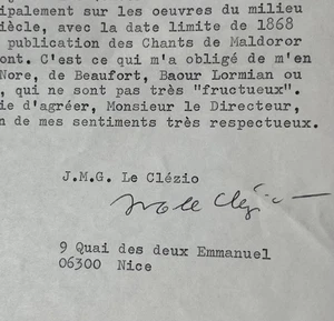 Le Clézio se documente sur Lautréamont pour sa thèse - Imagen 1 de 1
