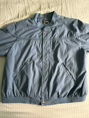 Haband Mens Vintage Casual Full Zip Bomber Jacket, 3XL, Blue - Image 1 of 4