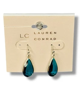 Orecchini LC Lauren Conrad simulati cristallo goccia nichel free/blu - nuovi con etichette - Foto 1 di 2
