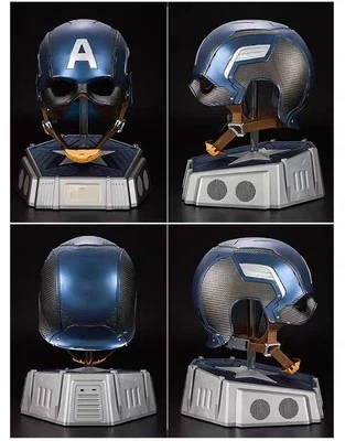 Casco Avengers Capitan America 1:1 maschera indossabile cosplay prop caschi Halloween - Immagine 1 di 4