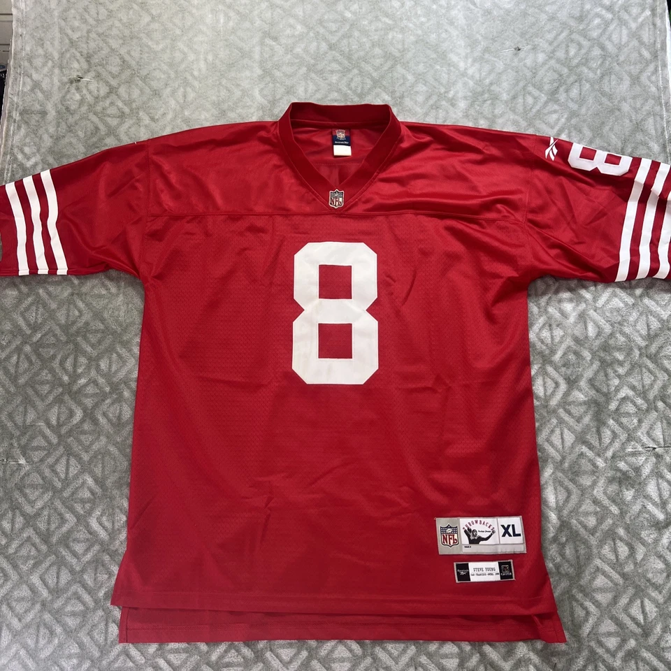 CAMISETA COSIDA REEBOK STEVE YOUNG SAN FRANCISCO 49ERS XL PREMIER RETRO - NFL Foto 1 de 4