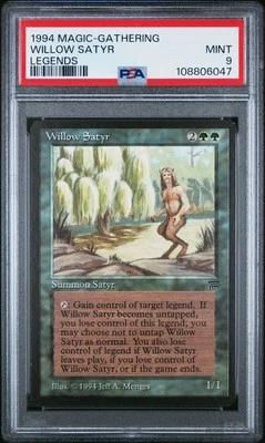 WILLOW SATYR Legends Rare Reserved List PSA 9 MTG [Nostalgium] - Image 1 of 2