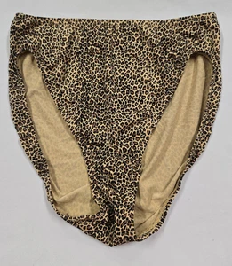 Soft Microfiber Hi Cut Leg Leopard Print Briefs Panties L XL - Picture 1 of 3