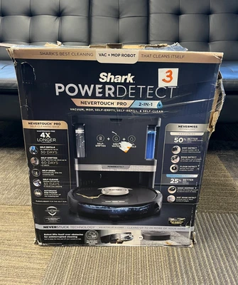 Shark PowerDetect NeverTouch Pro 2-In-1 Robot Vacuum & Mop, Black RV2820ZE - Image 1 of 4