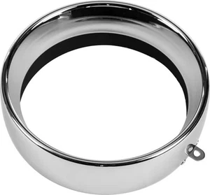 HD 5/34 Tab Style Chrome Frenched Headlight Trim Ring Heritage Springer 97-03 - Picture 1 of 3