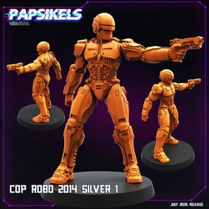 Cop Robo 2014 Silver| Cyberpunk | Papsikels | 32mm scale - Picture 1 of 5