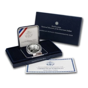 2001-P American Buffalo Proof Silver Dollar OGP  ~~  PRISTINE ~~ - Picture 1 of 3