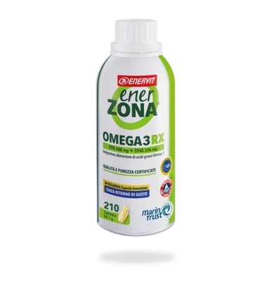 Enerzona Omega 3 RX 210 Capsule da 1g Senza Ritorno di Gusto Integratore Omega 3 - Immagine 1 di 4