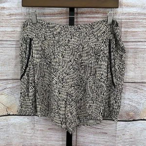 Three Dots High Waist schwarz-weiß gemusterte Shorts Größe L - Bild 1 von 10