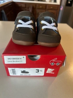 Смотрите Kai Run Connor Baby размер 3,5 кроссовок широкий крюк и петля коричневый новый - Изображение 1 из 4