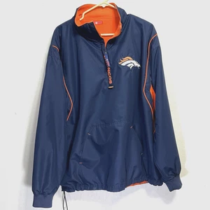 Denver Broncos Jacke Herren XXL blau NFL Football Pullover gefüttert 1/4 Zip Vintage - Bild 1 von 5